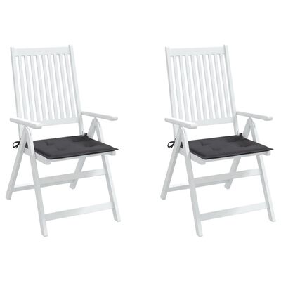 vidaXL Poduszki na krzesła ogrodowe, 2 szt., antracytowe, 40x40x3 cm