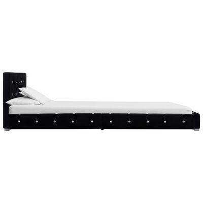 vidaXL Rama łóżka, czarna, tapicerowana aksamitem, 90 x 200 cm