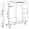vidaXL Szafka golfowa z kołem Gładki Dąb rzemieślniczy 90 x 45 x 98 cm