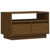 vidaXL Szafka pod TV, miodowy brąz, 60x35x37 cm, lite drewno sosnowe