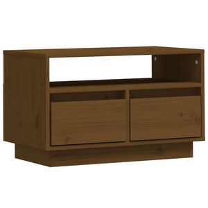 vidaXL Szafka pod TV, miodowy brąz, 60x35x37 cm, lite drewno sosnowe