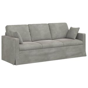vidaXL Sofa Jasnoszary 198 x 78 x 80 cm Aksamit