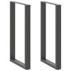 vidaXL Nogi do stołu barowego w kształcie litery U 2 szt. Antracyt 60x(100-101) cm Stal