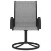 vidaXL Krzesła ogrodowe, obrotowe, 2 szt., textilene i stal, szare