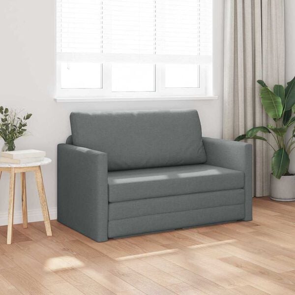 vidaXL Sofa Bed 110cm Ciemnoszary tkanina