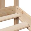 vidaXL Ł&oacute;żko z regałem, bez materaca, 135x190 cm, drewno sosnowe