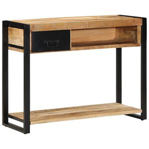 vidaXL Konsola Stolik 100x35x75 cm lite drewno surowe mango