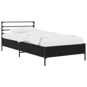 vidaXL Ramka ł&oacute;żka Czarny dąb 80 x 200 cm Drewno inżynieryjne
