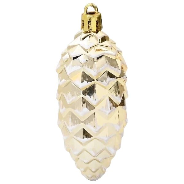 vidaXL Choinkowa Bombka Szyszka 40 pcs złoty Z tworzywa sztucznego