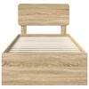 vidaXL Ramka ł&oacute;żka Dąb Sonoma 75 x 190 cm Lite drewno sosnowe
