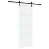 vidaXL Drzwi przesuwne 83 x 232 cm Lite drewno sosnowe biały i czarny