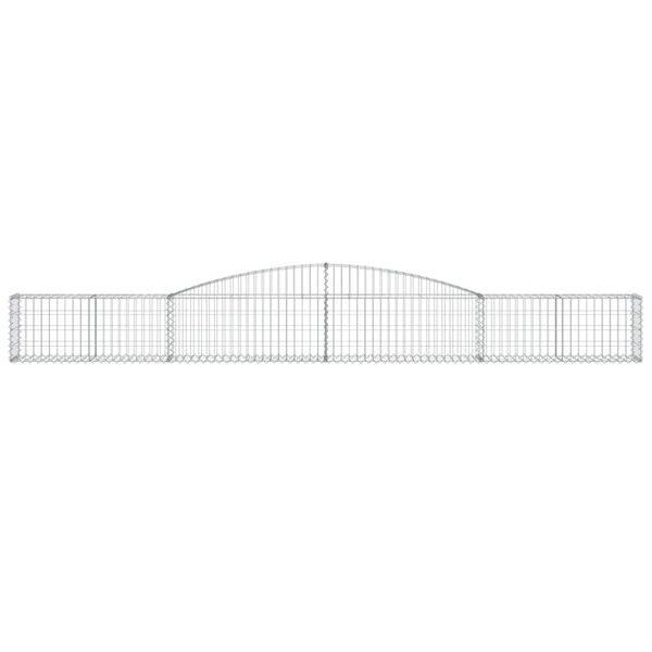 vidaXL Kosze gabionowe, 8 szt, 400x30x40/60 cm, galwanizowane żelazo
