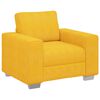 vidaXL Sofa Fotel Jasnoż&oacute;łty 100x77x82 cm Tkanina Corduroy