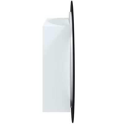 vidaXL Szafka łazienkowa z lustrem i LED, biała, 54x54x17,5 cm