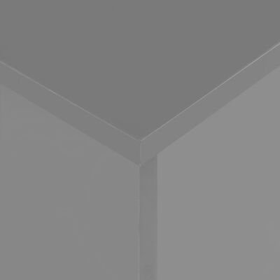 vidaXL Rozkładany stół jadalniany, wysoki połysk, szary, 175x90x75 cm