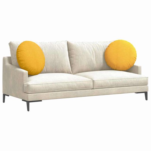 vidaXL Poduszki na siedziska 2 pcs Jasnoż&oacute;łty &Oslash; 50 cm