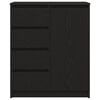 vidaXL Komoda z szufladami Czarny dąb 71x35x84 cm Drewno klejone