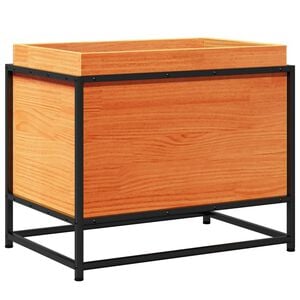 vidaXL Donica ogrodowa, woskowy brąz, 60x40x50 cm, lite drewno sosnowe