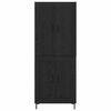 vidaXL Highboard Czarny Dąb 69,5 x 34 x 180 cm Materiał drewnopochodny