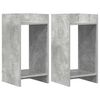 vidaXL Stojak na rośliny 2 szt. Betonowy szary 30 x 30 x 60 cm
