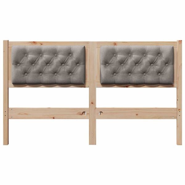 vidaXL Zagłówek Inny Brązowy i taupe 150 cm Lite drewno sosnowe
