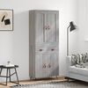 vidaXL Witrynka szary dąb sonoma 69,5x34x180cm materiał drewnopochodny