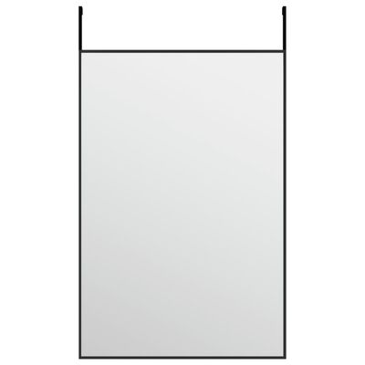 vidaXL Lustro na drzwi, czarne, 40x60 cm, szkło i aluminium