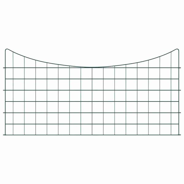 vidaXL Zestaw Ogrodzenia Stawu 5 pcs Zielony 100 x 50 cm Stal