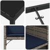vidaXL Zestaw do jadalni w ogrodzie z poduszką 5 pcs Szary polirattan