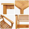 vidaXL Zestaw do jadalni w ogrodzie 7 pcs Brązowy Lite Drewno Akacji