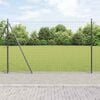 vidaXL Ogrodzenie z słupkiem Szary 1,5 x 10 m Stal i PVC