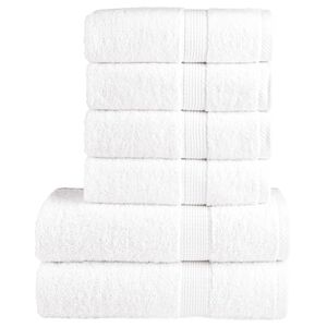 vidaXL 6-częściowy zestaw ręcznik&oacute;w premium SOLUND, biały, 600 g/cm&sup2;