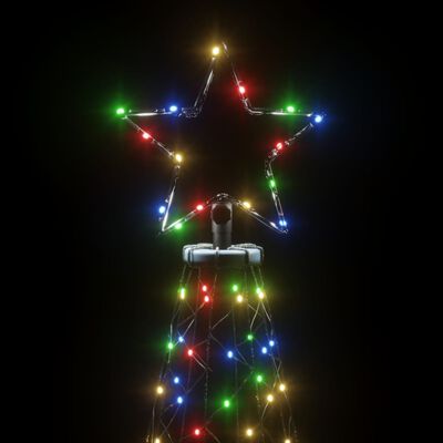 vidaXL Choinka z kołkiem gruntowym, 200 kolorowych LED, 180 cm