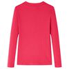 Koszulka dziecięca z długimi rękawami, jaskrawy róż, 140