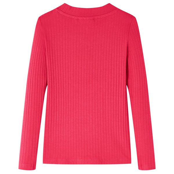 Koszulka dziecięca z długimi rękawami, jaskrawy róż, 140