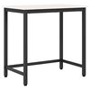 vidaXL st&oacute;ł Biały 80 x 50 x 77 cm Drewno inżynieryjne i stal