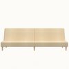 vidaXL 2-osobowa kanapa z podn&oacute;żkiem, kremowa, tapicerowana tkaniną