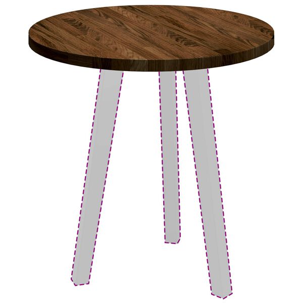 vidaXL Blat stołu Jasny Brąz &Oslash; 50 x 2,5 cm Dąb lite