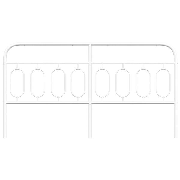 vidaXL Metalowe wymienne wezgłowie, białe, 193 cm
