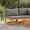 vidaXL Moduł sofy środkowej z ciemnoszarą poduszką, drewno akacjowe