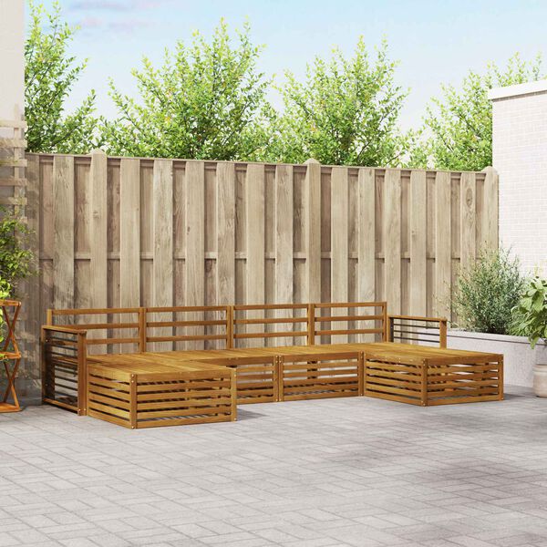 vidaXL Zestawy sof 6 pcs Naturalny Lite Drewno Akacji