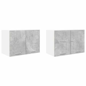 vidaXL Szafka wisząca 2 pcs Betonowa szarość i biel 60 x 31 x 40 cm