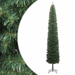 vidaXL Smukła choinka na stojaku, 300 cm, PVC