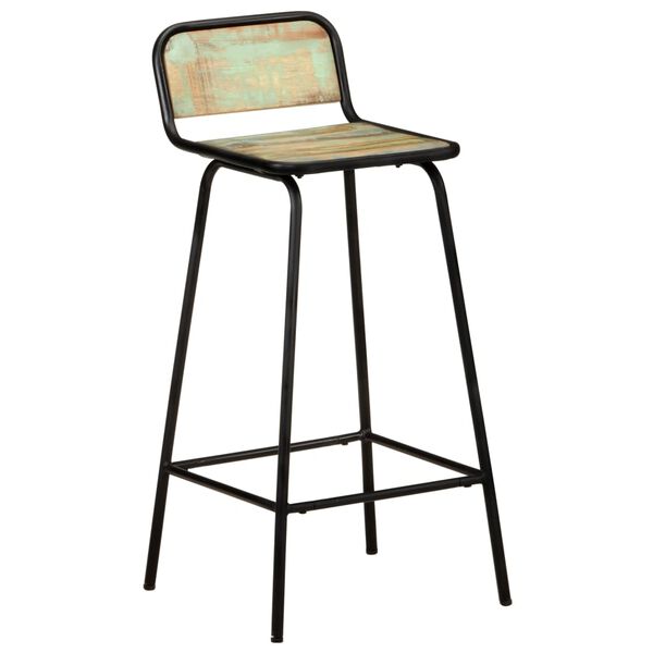 vidaXL Krzesła barowe, 4 szt., lite drewno z odzysku