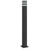 vidaXL Zewnętrzna lampa stojąca, z gniazdem, czarna, 110 cm, aluminium