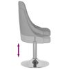 vidaXL Obrotowe krzesło stołowe, jasnoszare, obite tkaniną