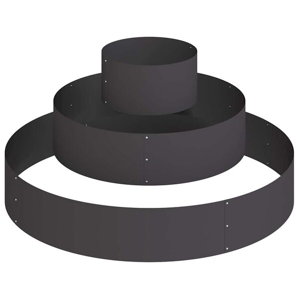 vidaXL Doniczka ogrodowa Czarny 120 x 120 x 20 cm Stal zimnogięta