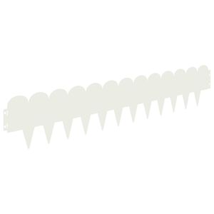 vidaXL Krawężnik do trawnika 20 pcs 103 x 20 cm Stal Biały