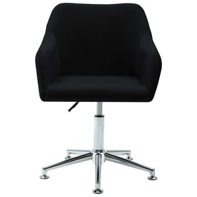 vidaXL Obrotowe krzesła stołowe, 2 szt., czarne, obite tkaniną