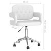 vidaXL Obrotowe krzesła stołowe, 2 szt., białe, sztuczna sk&oacute;ra
